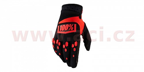 rukavice AIRMATIC, 100% - USA (černá/červená)